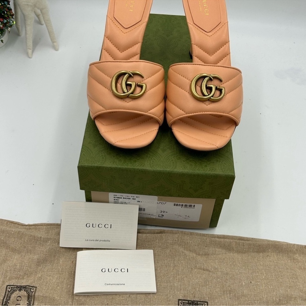 Women’s Gucci Marmont, leather mules size 39.5 made in Italy - Picture 10 of 10